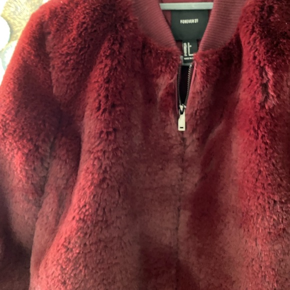 Forever 21 Faux Fur Bomber Jacket - Picture 9 of 12